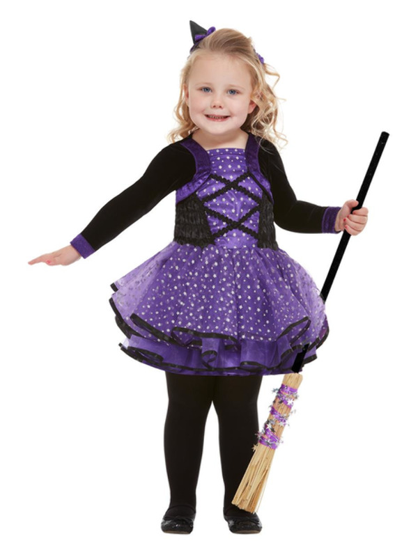 Toddler Pretty Star Witch Costume, Purple