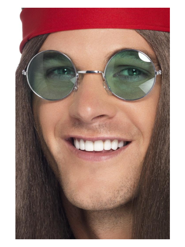 Hippie Specs, Silver, Assorted Coloured Lenses