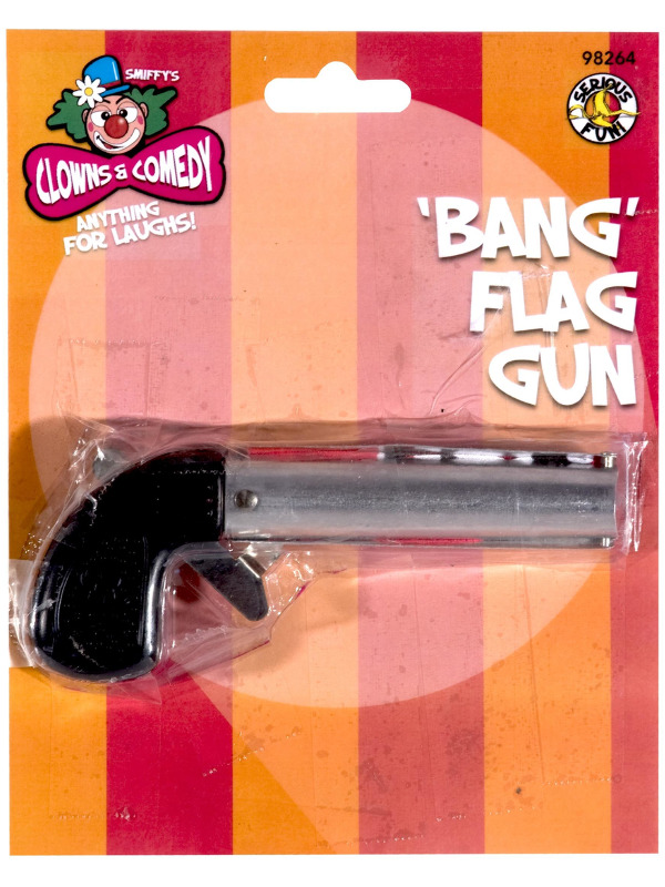 Bang Gun, Black, With Flag