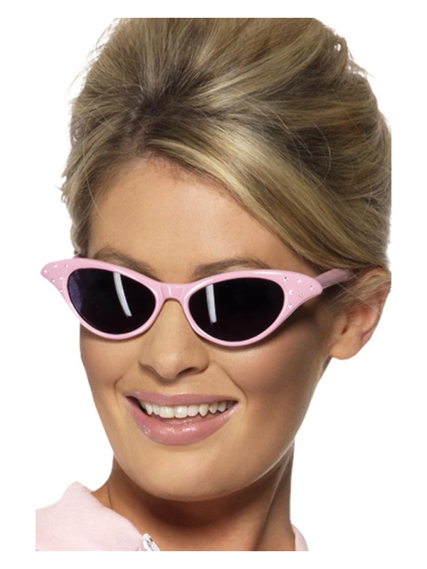 Flyaway Style Rock & Roll Sunglasses, Pink, with Diamante