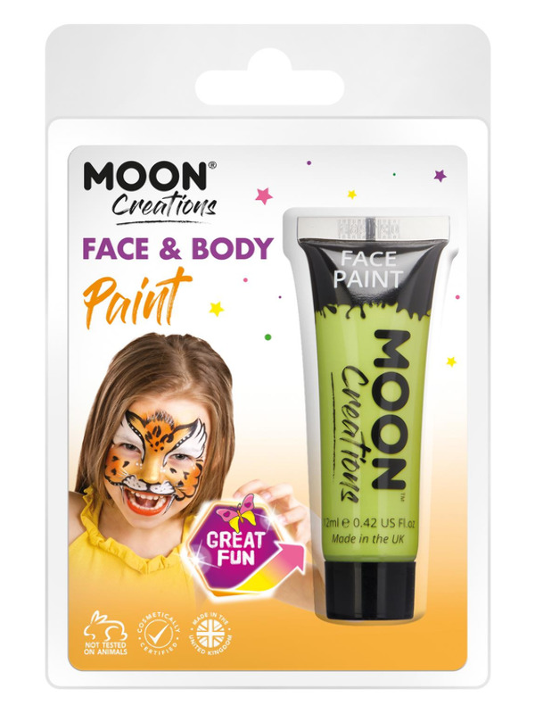 Moon Creations Face & Body Paint, Lime Green