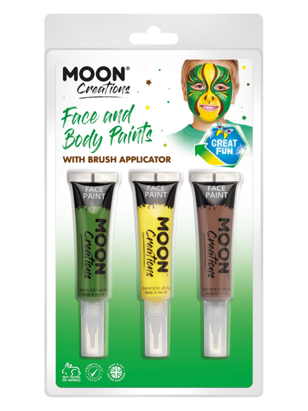 Moon Creations Face & Body Paints and Brush,