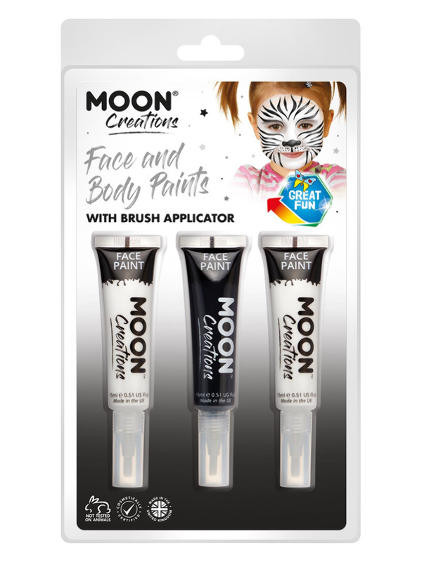 Moon Creations Face & Body Paints and Brush,