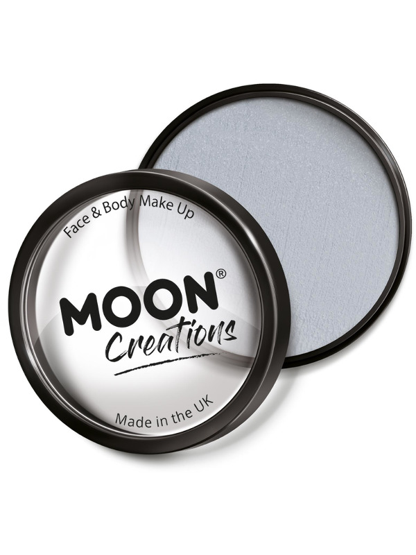 Moon Creations Pro Face Paint Cake Pot, Light Grey