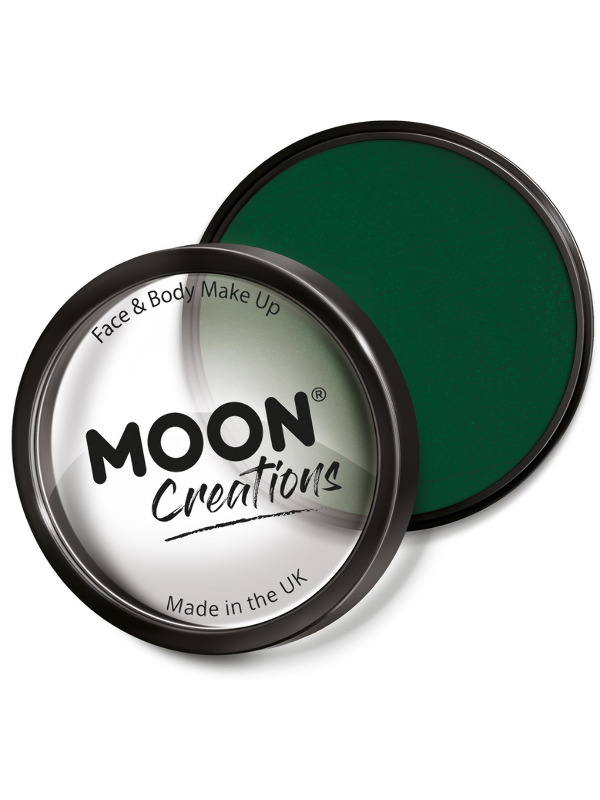 Moon Creations Pro Face Paint Cake Pot, Dark Green