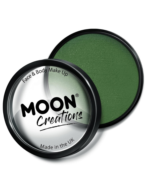 Moon Creations Pro Face Paint Cake Pot, Army Green