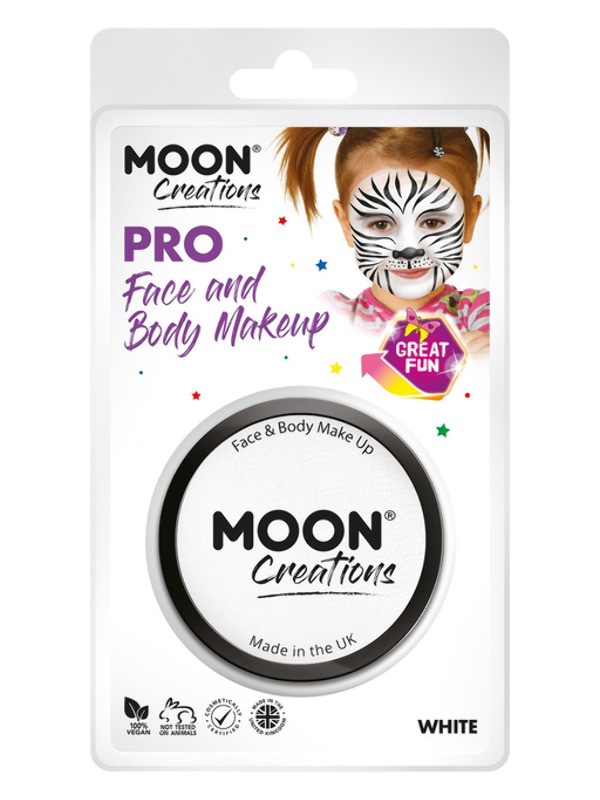 Moon Creations Pro Face Paint Cake Pot, White