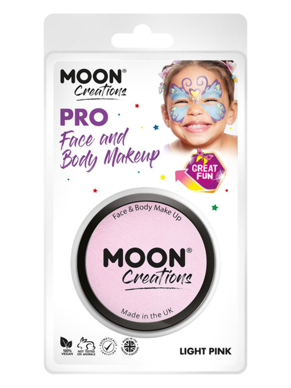Moon Creations Pro Face Paint Cake Pot, Light Pink