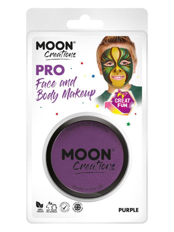 Moon Creations Pro Face Paint Cake Pot, Purple