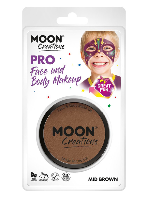 Moon Creations Pro Face Paint Cake Pot, Brown