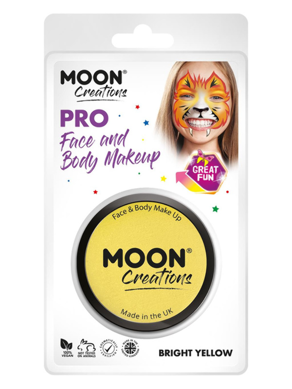 Moon Creations Pro Face Paint Cake Pot, Yellow