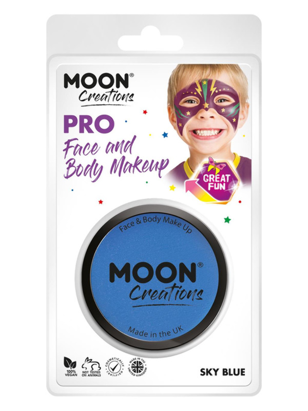 Moon Creations Pro Face Paint Cake Pot, Sky Blue