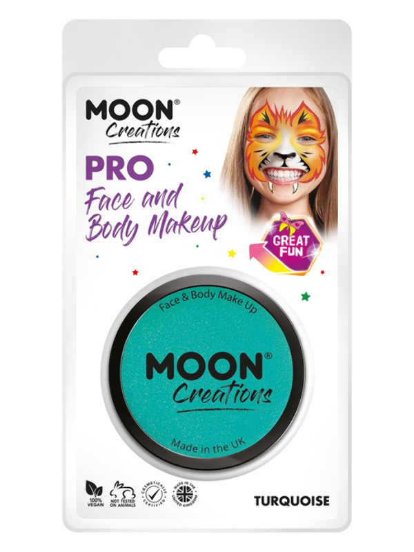 Moon Creations Pro Face Paint Cake Pot, Turquoise