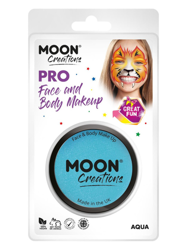 Moon Creations Pro Face Paint Cake Pot, Aqua