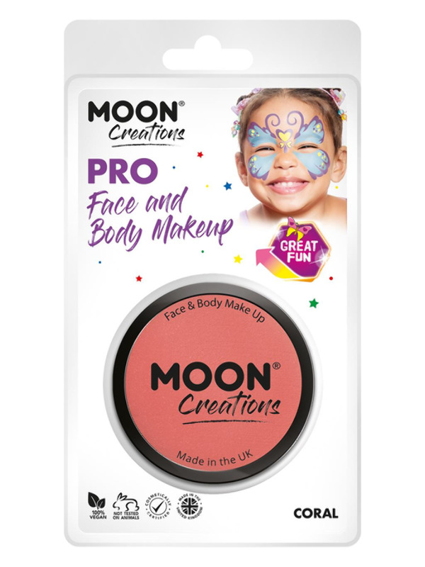 Moon Creations Pro Face Paint Cake Pot, Coral