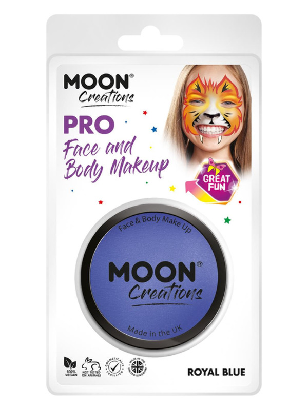 Moon Creations Pro Face Paint Cake Pot, Royal Blue