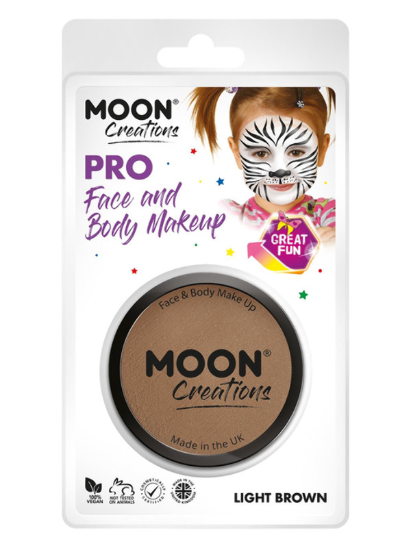 Moon Creations Pro Face Paint Cake Pot, Light Brow