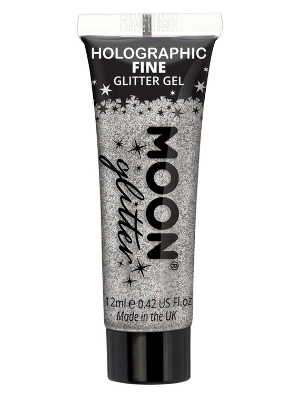 Moon Glitter Holographic Fine Glitter Gel, Silver