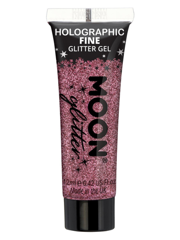 Moon Glitter Holographic Fine Glitter Gel, Pink