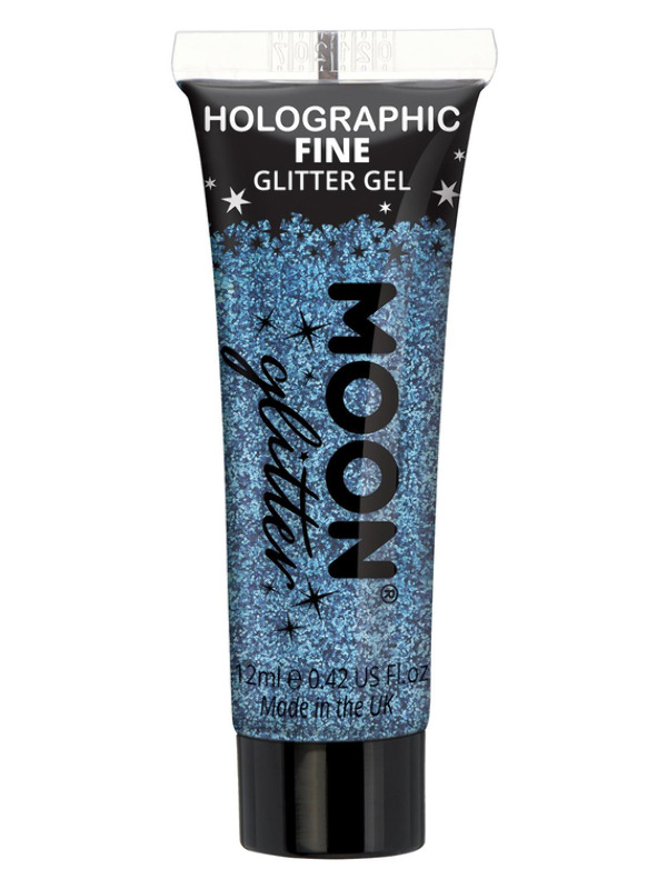 Moon Glitter Holographic Fine Glitter Gel, Blue