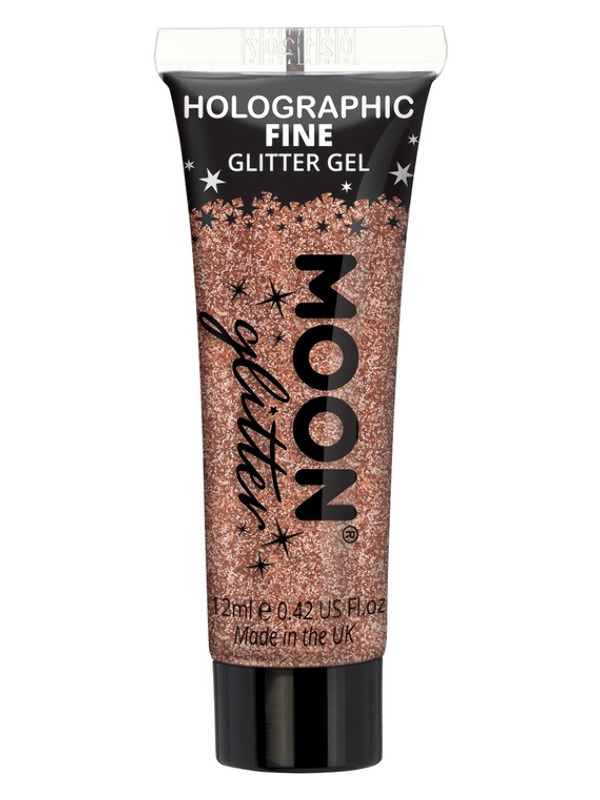 Moon Glitter Holographic Fine Glitter Gel, Rose Go