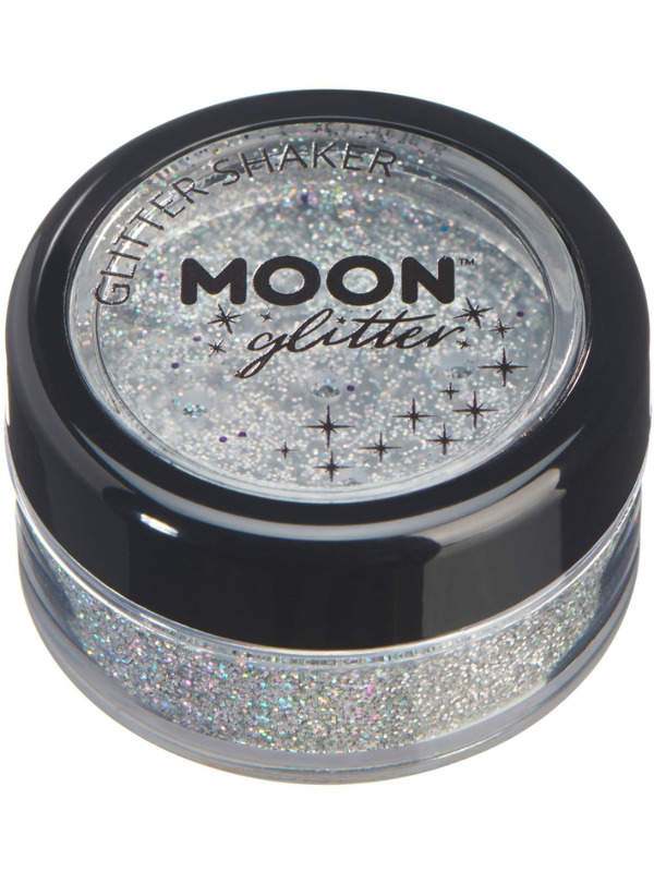Moon Glitter Holographic Glitter Shakers, Silver