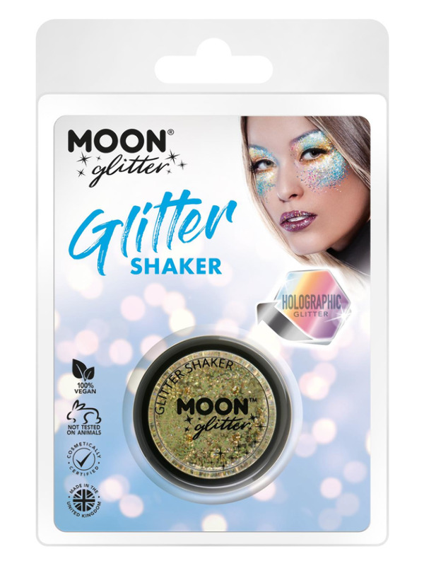 Moon Glitter Holographic Glitter Shaker, Gold