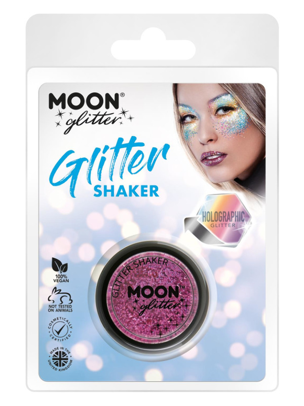 Moon Glitter Holographic Glitter Shakers, Pink