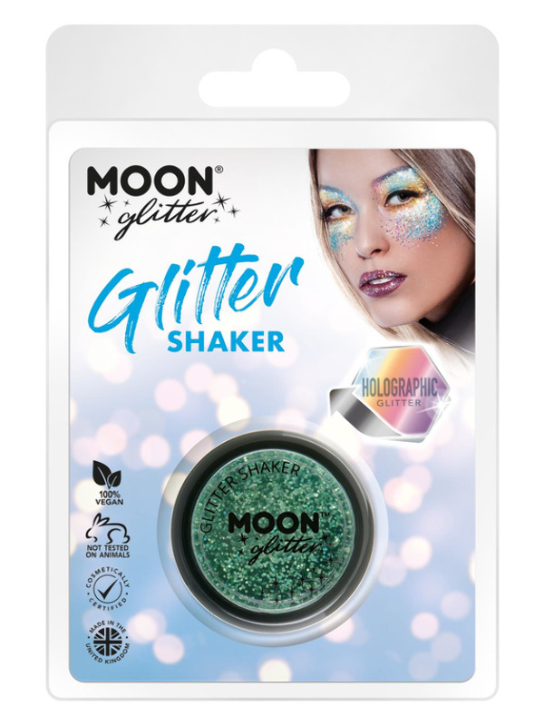 Moon Glitter Holographic Glitter Shakers, Green