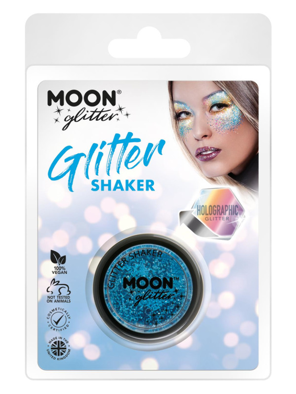 Moon Glitter Holographic Glitter Shakers, Blue