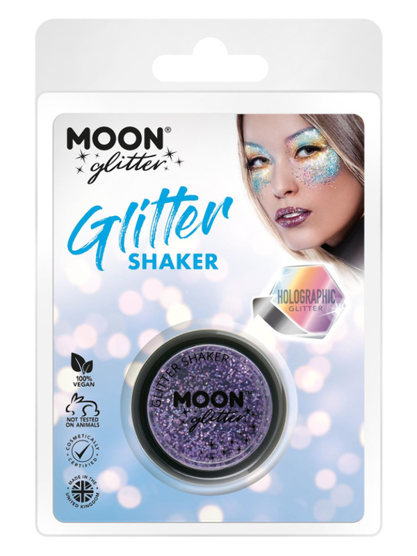Moon Glitter Holographic Glitter Shakers, Purple