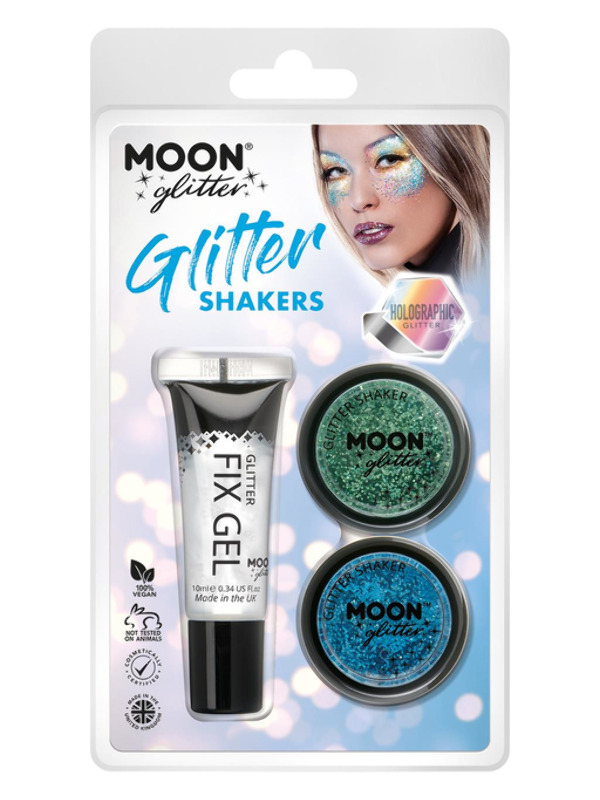 Moon Glitter Holographic Glitter Shakers, Assorted