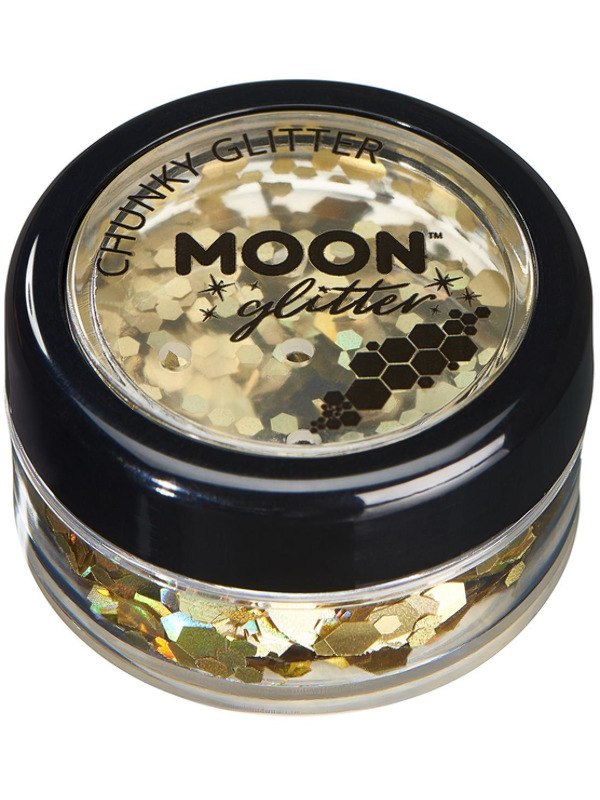 Moon Glitter Holographic Chunky Glitter, Gold