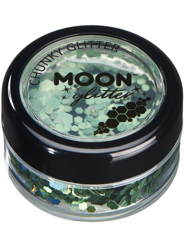 Moon Glitter Holographic Chunky Glitter, Green