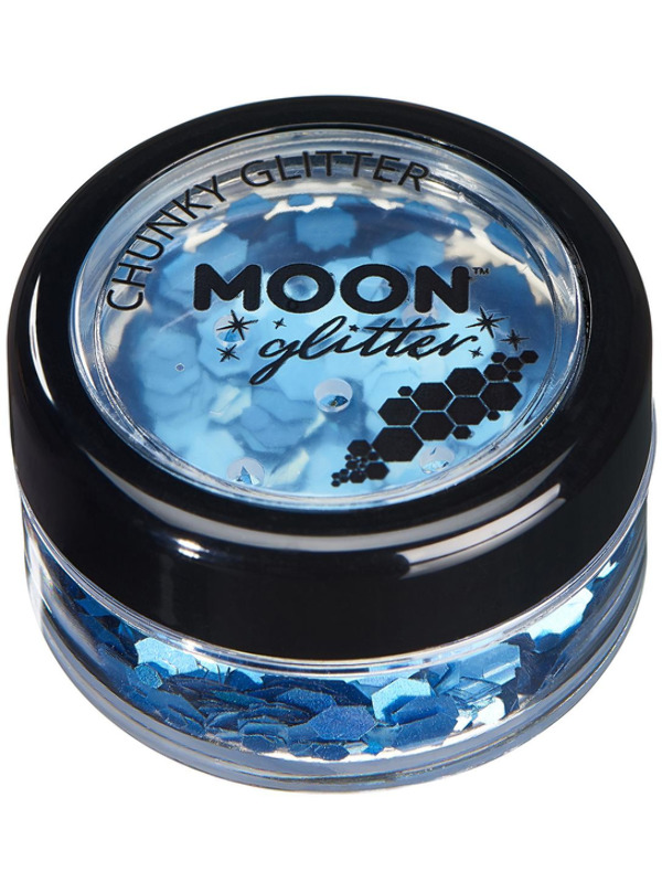 Moon Glitter Holographic Chunky Glitter, Blue