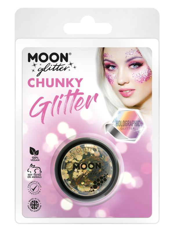 Moon Glitter Holographic  Chunky Glitter, Gold