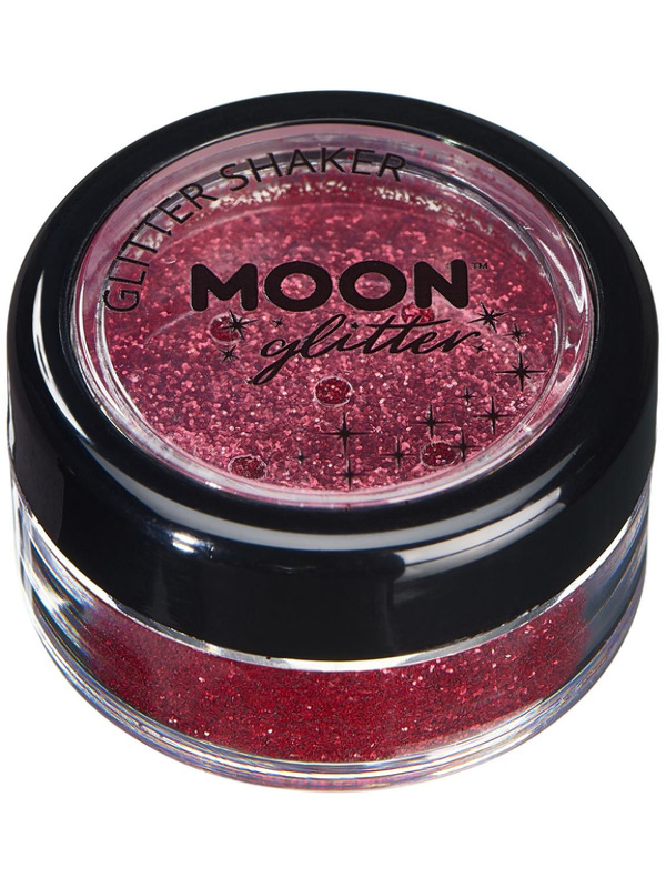 Moon Glitter Classic Fine Glitter Shakers, Red