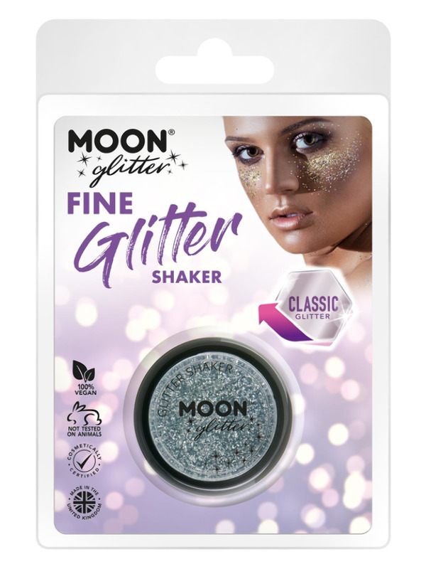 Moon Glitter Classic Fine Glitter Shakers, Silver