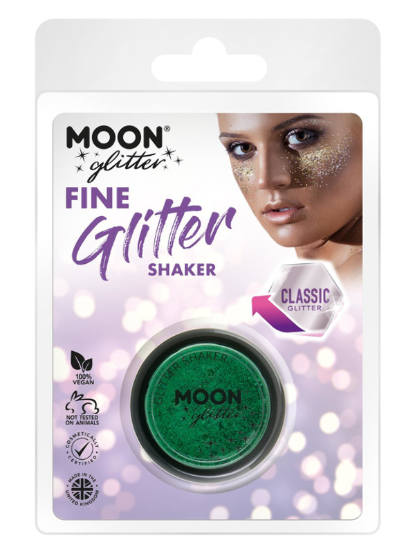 Moon Glitter Classic Fine Glitter Shakers, Green