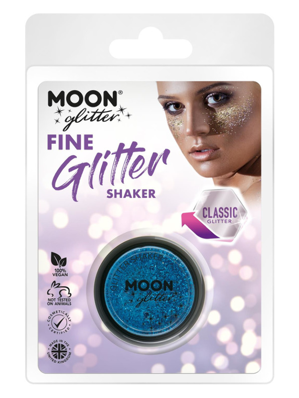 Moon Glitter Classic Fine Glitter Shakers, Blue