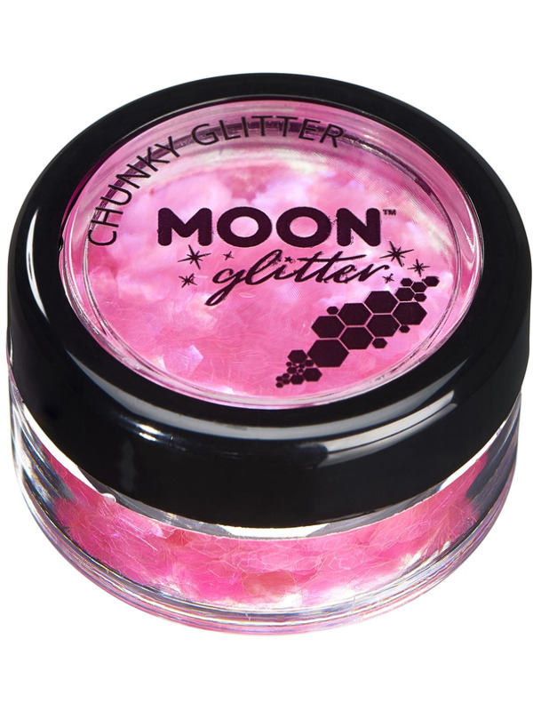Moon Glitter Iridescent Chunky Glitter, Pink