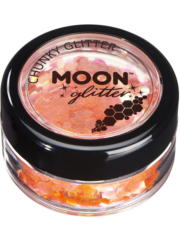 Moon Glitter Iridescent Chunky Glitter, Orange