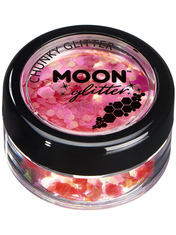 Moon Glitter Iridescent Chunky Glitter, Cherry