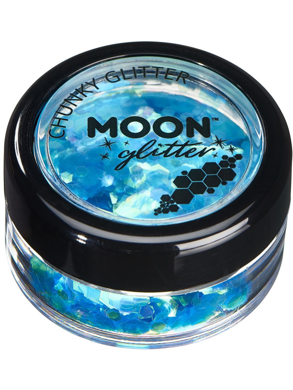 Moon Glitter Iridescent Chunky Glitter, Blue