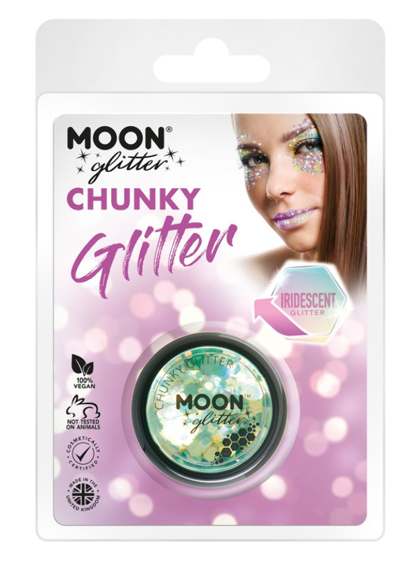 Moon Glitter Iridescent Chunky Glitter, Green