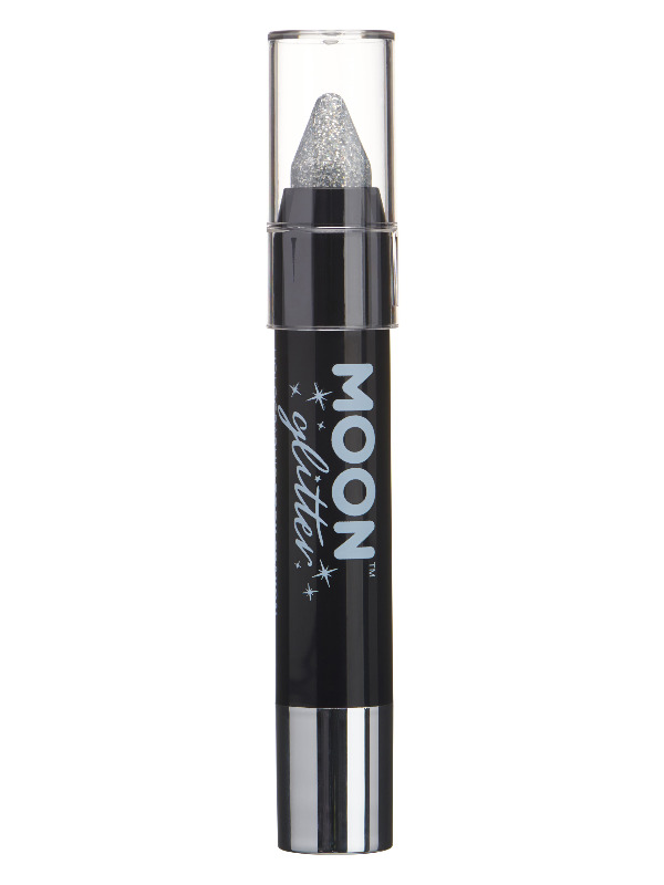 Moon Glitter Holographic Body Crayons, Silver
