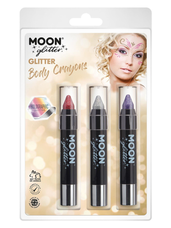 Moon Glitter Holographic Body Crayons,