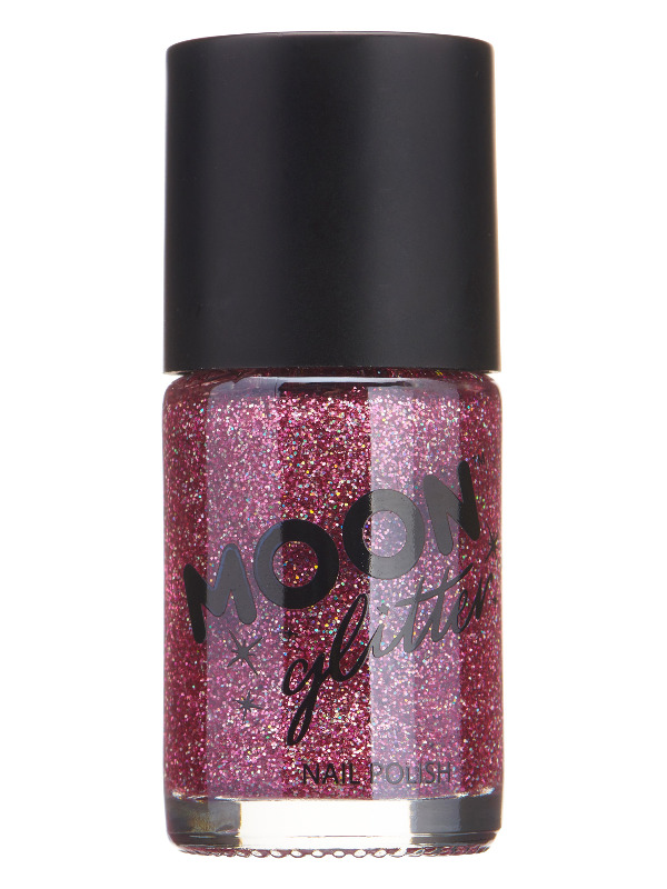 Moon Glitter Holographic Nail Polish, Pink