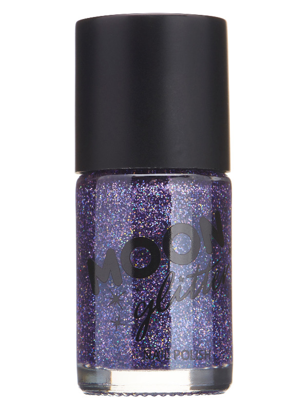 Moon Glitter Holographic Nail Polish, Purple