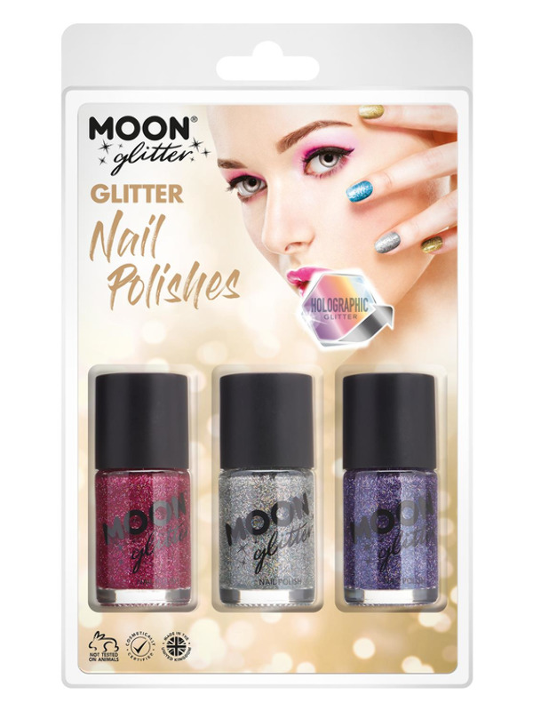 Moon Glitter Holographic Nail Polish G07176 Costume Make Up Moon Glitter Holographic Nail Polish G07176 Costume Make Up